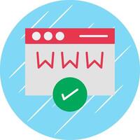 Domain Registration Flat Circle Icon Design vector