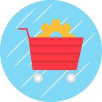 E-commerce Solution Flat Circle Icon Design vector