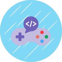 Game Develop Flat Circle Icon Design vector