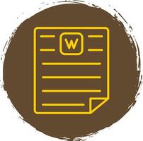 Word Line Gradient Icon Design vector
