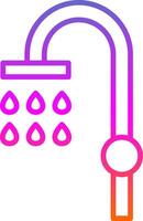 Shower Line Gradient Icon Design vector