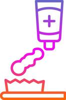 Tooth Paste Line Gradient Icon Design vector