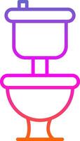 Toilet Line Gradient Icon Design vector