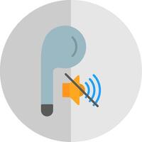 Earbud Flat Scale Icon Design vector