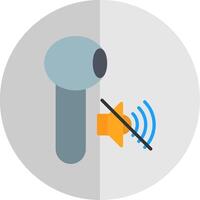 Earbuds Flat Scale Icon Design vector