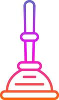 Plunger Line Gradient Icon Design vector