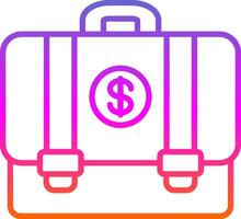 Suitcase Line Gradient Icon Design vector