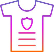 Shirt Line Gradient Icon Design vector