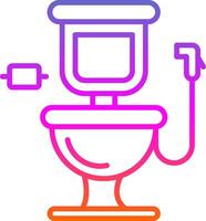 Toilet Line Gradient Icon Design vector