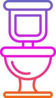 Toilet Line Gradient Icon Design vector