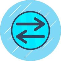 Swap Flat Circle Icon Design vector