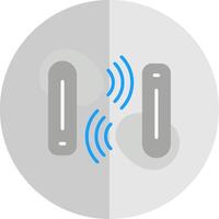 Earbuds Flat Scale Icon Design vector