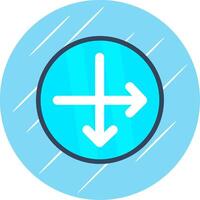 Intersect Flat Circle Icon Design vector