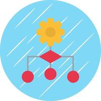 Algorithm Flat Circle Icon Design vector