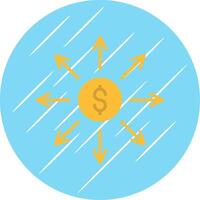 Affiliate Marketing Flat Circle Icon Design vector