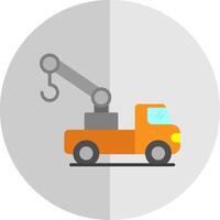 Crane Truck Flat Scale Icon Design vector