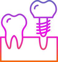 Implants Line Gradient Icon Design vector