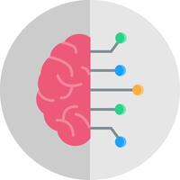 Brain Flat Scale Icon Design vector