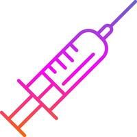 Syringe Line Gradient Icon Design vector