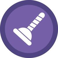 Plunger Line Shadow Circle Icon Design vector