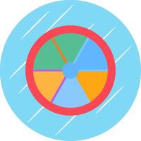 color rueda plano circulo icono diseño vector