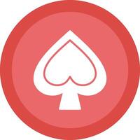 Spade Line Shadow Circle Icon Design vector