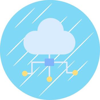 Cloud Computing Flat Circle Icon Design vector