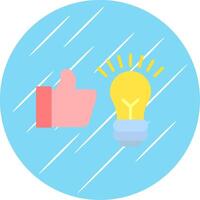 Idea Bulb Flat Circle Icon Design vector