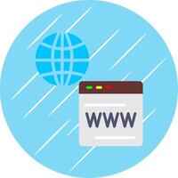 web servicios plano circulo icono diseño vector