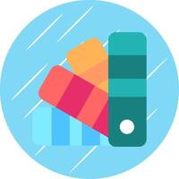 Color Sample Flat Circle Icon Design vector