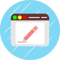 Editorial Design Flat Circle Icon Design vector