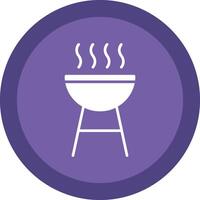 Barbecue Line Shadow Circle Icon Design vector