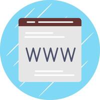 Web Page Flat Circle Icon Design vector