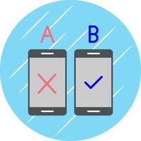 Ab Testing Flat Circle Icon Design vector
