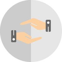 Support Hands Gesture Flat Scale Icon Design vector