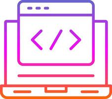 Web Development Line Gradient Icon Design vector