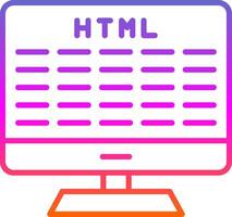 Web Development Line Gradient Icon Design vector