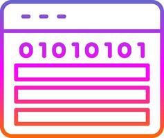 Web Programming Line Gradient Icon Design vector