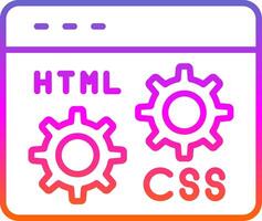 Web Development Line Gradient Icon Design vector