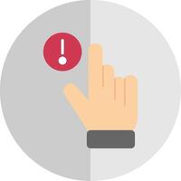 Hand Alert Flat Scale Icon Design vector