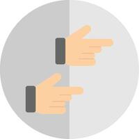 Pointing Right Flat Scale Icon Design vector