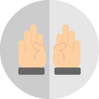 Hands Flat Scale Icon Design vector