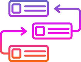 Backlog Line Gradient Icon Design vector