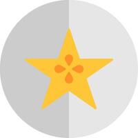 Star Fruit Flat Scale Icon Design vector