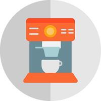 café máquina plano escala icono diseño vector