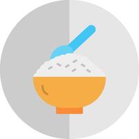 Rice Flat Scale Icon Design vector