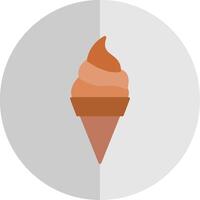 Ice Cream Flat Scale Icon Design vector