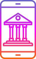Mobile Banking Line Gradient Icon Design vector