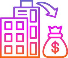 Market Investment Line Gradient Icon Design vector