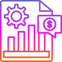 Interest Rate Line Gradient Icon Design vector